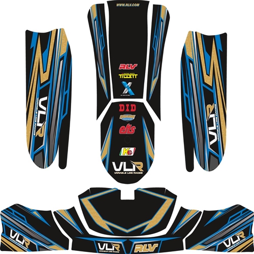 VLR Graphics Kit Blue/Gold - Fits 507 Body Kit