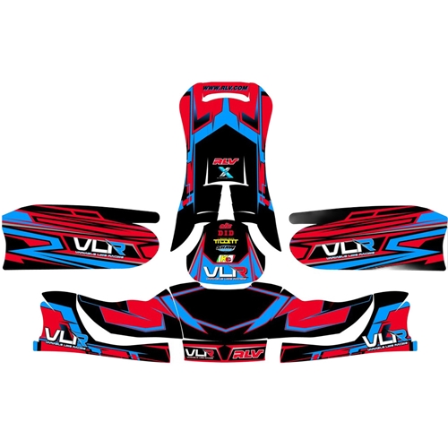  VLR Graphics Kit Red/Blue - Fits 509 Body Kit